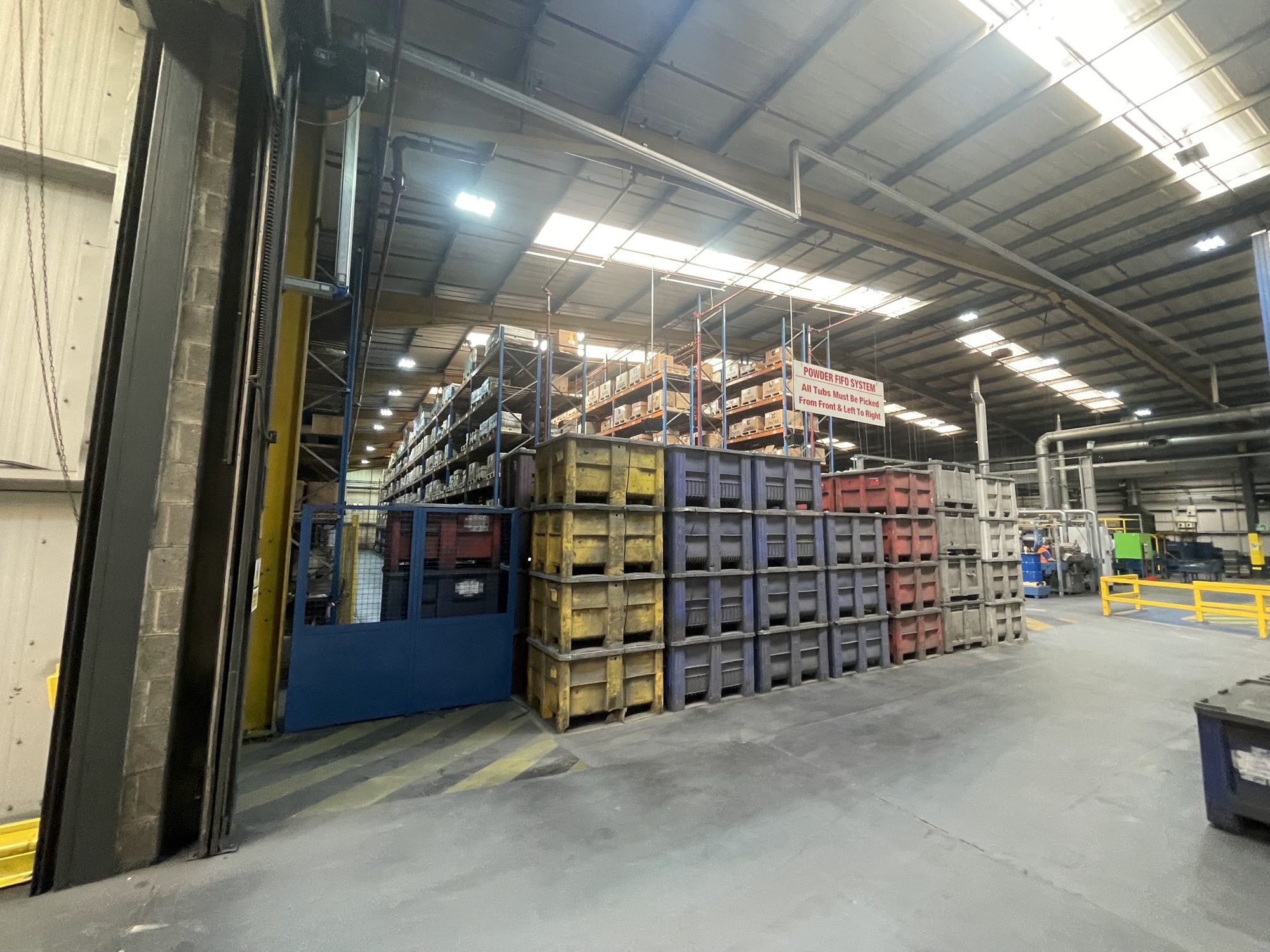 Inside the Oakesway warehouse