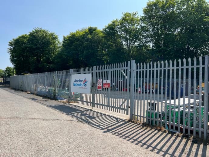 Secure gated entrance to Metropolitan Industrial Park